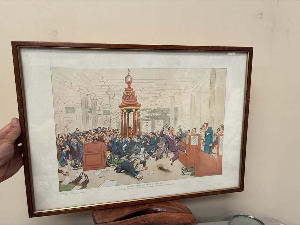 Framed Print The Underwriter Who Missed The Total Loss by H.M. Bateman